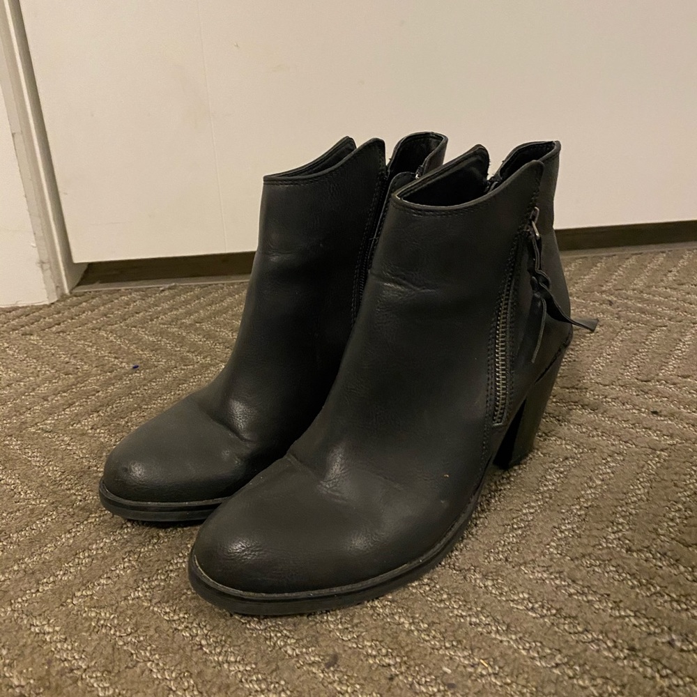 Leather booties